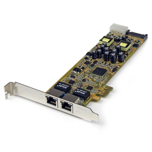 Dual Port PCI Express Gigabit Ethernet Network Card Adapter - 2 Port PCIe NIC 10/100/100 Server Adapter with PoE PSE