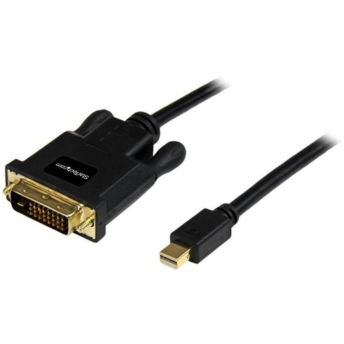 6 ft Mini DisplayPort to DVI Adapter Converter Cable - 6 foot Mini DP to DVI Video Adapter Converter - MDP to DVI Cable for Mac or PC 1920x1200 - Black