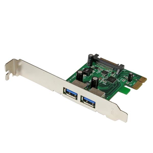 2 Port PCI Express PCIe SuperSpeed USB 3.0 Card Adapter with UASP - SATA Power - Dual Port USB 3 PCIe Controller - PCI Express USB 3.0 Add-on Card - 5Gbps USB 3 Adapter Card