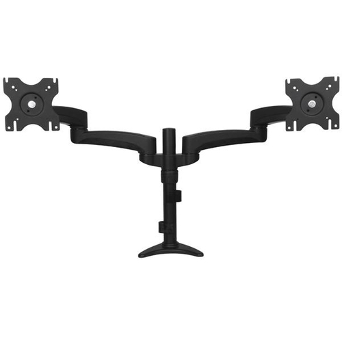 Articulating Dual Monitor Arm - Grommet / Desk Mount with Cable Management & Height Adjust