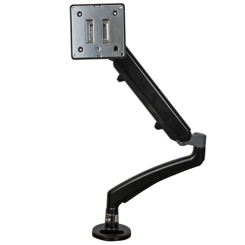Slim Articulating Monitor Arm with Cable Management Grommet or Desk Mount - Wide Range Motion Monitor Stand