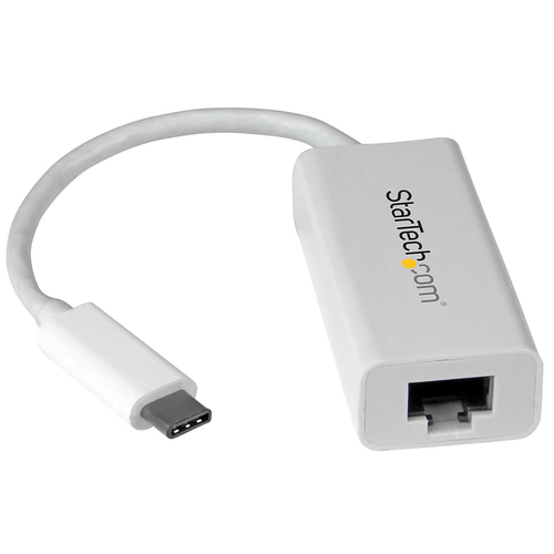 USB-C to Gigabit Ethernet Network Adapter - USB 3.1 Gen 1 (5 Gbps) - USB Type-C Ethernet Adapter with Native Driver Support - USB Powered - Compact for Portability - White