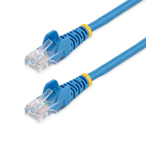 0.5m Blue Cat5e Ethernet Patch Cable with Snagless RJ45 Connectors
