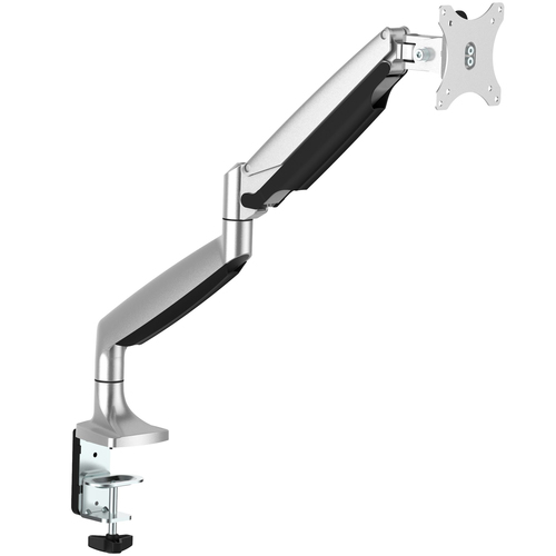 Desk Mount Monitor Arm - Full Motion Articulating - For VESA Mount Monitors up to 32in Monitor (19.8 lb/9 kg) - Heavy Duty Aluminum - Silver Finish - Cable Management