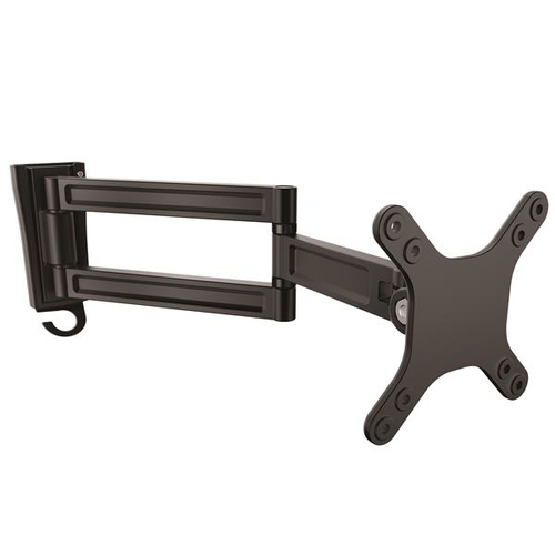 Wall Mount Monitor Arm - Dual Swivel - For VESA Mount Monitors / Flat-Screen TVs up to 27in (33 lb / 15 kg) - Monitor Wall Mount w/ Full 15 (382 mm) Arm Extension / Monitor Mount