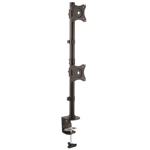 Vertical Dual Monitor Mount for VESA Mount Monitors up to 27in (22lb/10kg) - Heavy Duty Steel - Adjustable Double Monitor Mount