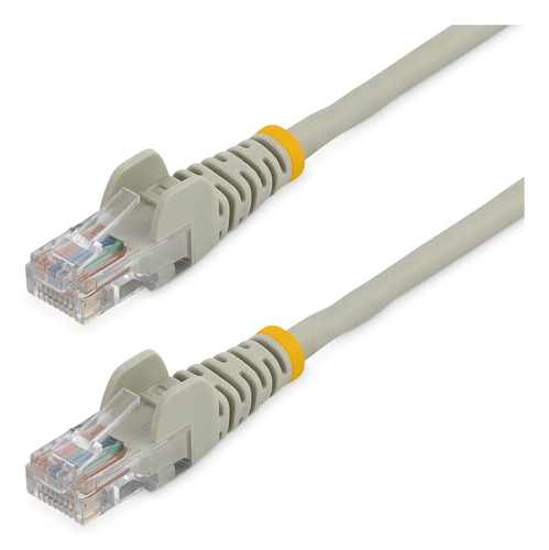 10m Gray Cat5e Ethernet Patch Cable with Snagless RJ45 Connectors