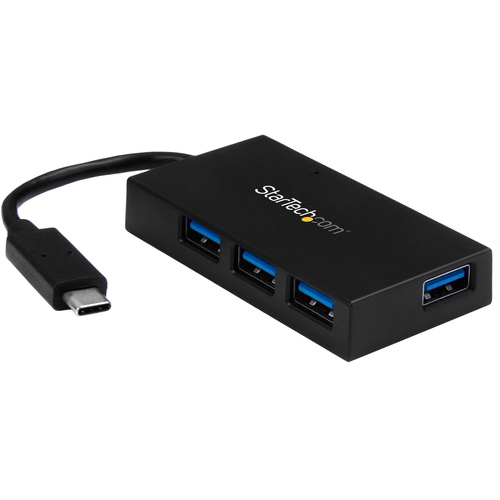 4 Port USB C Hub - USB-C to 4x USB-A - USB 3.0 Hub - Includes Power Adapter