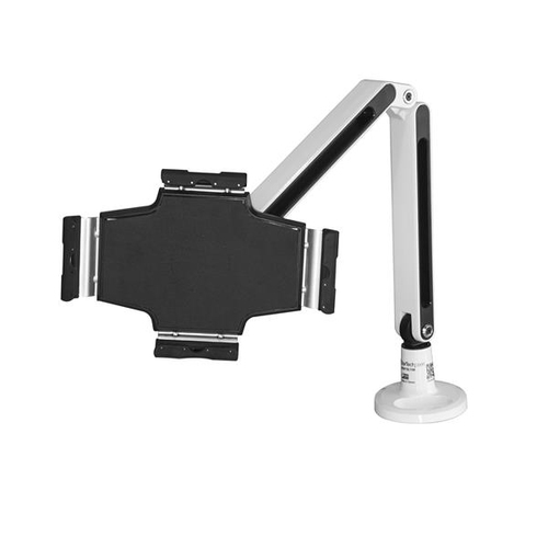 Desk Mount Tablet Stand - Articulating Arm - For iPad or Android Tablets - White - Mounting Arm for 9in to 11 tablet - TAA Compliant - iPad Desk Mount