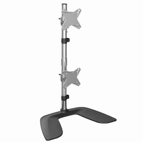 Vertical Dual Monitor Stand - For up to 27IN VESA Monitors - Aluminum - Height Adjustable - Dual Monitor Mount for Desk