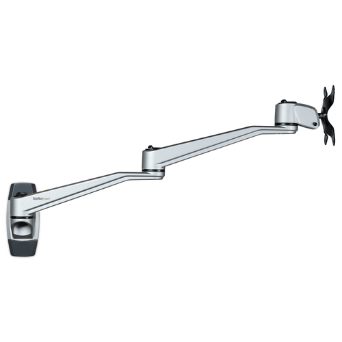 Wall Mount Monitor Arm - Articulating Ergonomic VESA Wall Mount Monitor Arm - 20in (52cm) Long - Single Display up to 34in (30.9lb/14kg) - Swivel/Tilt/Rotate - Adjustable Screen Mount - TAA