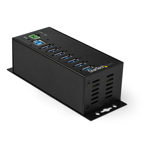 7-PORT INDUSTRIAL USB 3.0 HUB WITH EXTERNAL POWER ADAPTER - ESD 350W SURGE PROTECTION (HB30A7AME)