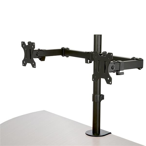 Desk Mount Dual Monitor Arm - Articulating - For up to 32in VESA Mount Monitors - Double Joint Crossbar - Steel (ARMDUAL2)