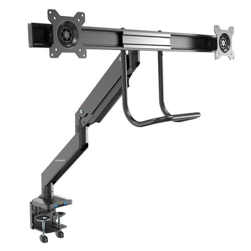 Desk Mount Dual Monitor Arm - Synced Height Adjustment - For 17 to 32 VESA Monitors - 2x USB 3.0 (ARMSLIMDUAL2USB3)