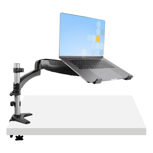 Desk Mount Laptop Arm - Full Motion Articulating Arm for Laptop or Single 34in Monitor - VESA Mount Laptop Tray Bracket - Ergonomic Adjustable Notebook Stand - Desk-Clamp