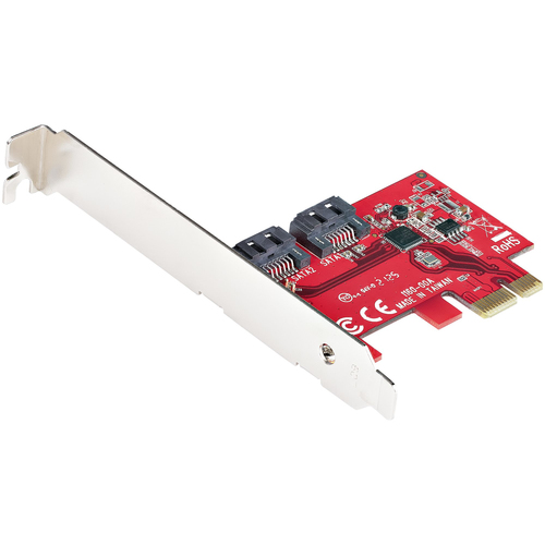 SATA PCIe Card - 2 Port PCIe SATA Expansion Card - 6Gbps - Full/Low Profile - PCI Express to SATA Adapter/Controller - ASM1061 Non-Raid - PCIe to SATA Converter