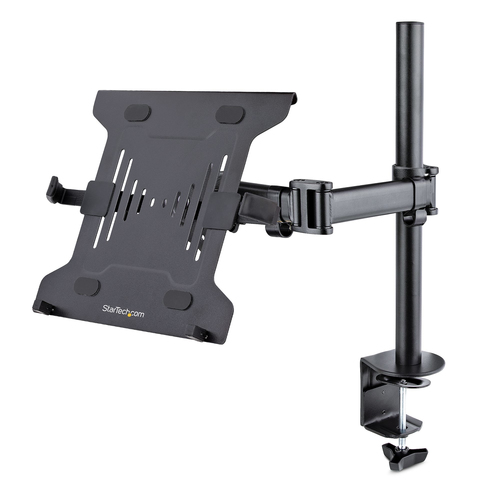 LAPTOP DESK MOUNT MONITOR AND LAPTOP MOUNT DISPLAYS UP TO 34IN (8KG/17.6LB) LAPTOPS (4.5KG/9.9LB) ARTICULATING VESA LAPTOP TRAY ARM CLAMP/GROMMET MOUNT