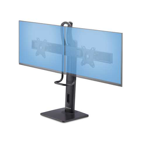 Crossbar Dual Monitor Desk Stand For Double 27-inch Screens VESA Mount 75x75/100x100 Toolless Height Adjustment Up To 13.2lb (6kg) Per Display