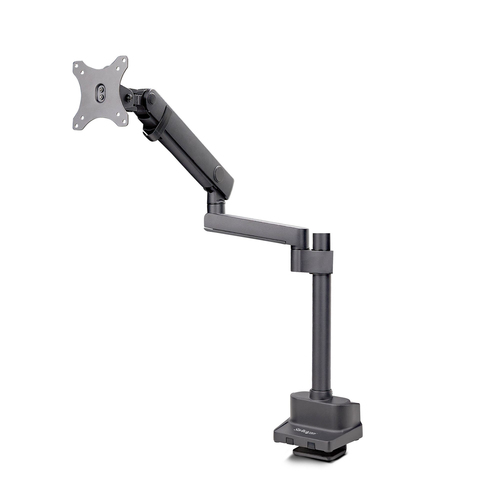 Desk Mount Monitor Arm Up to 40-inch Screen/17.6lb (8kg) Mechanical Spring-Assisted Arm C-Clamp/Grommet Top-Down Installation Toolless Adjustment